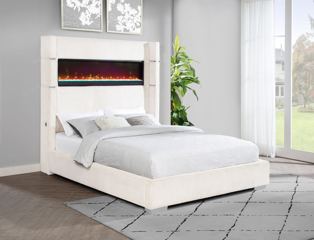 Best Furniture Outlet - Coaster - Tisdall Upholstered Queen Flame