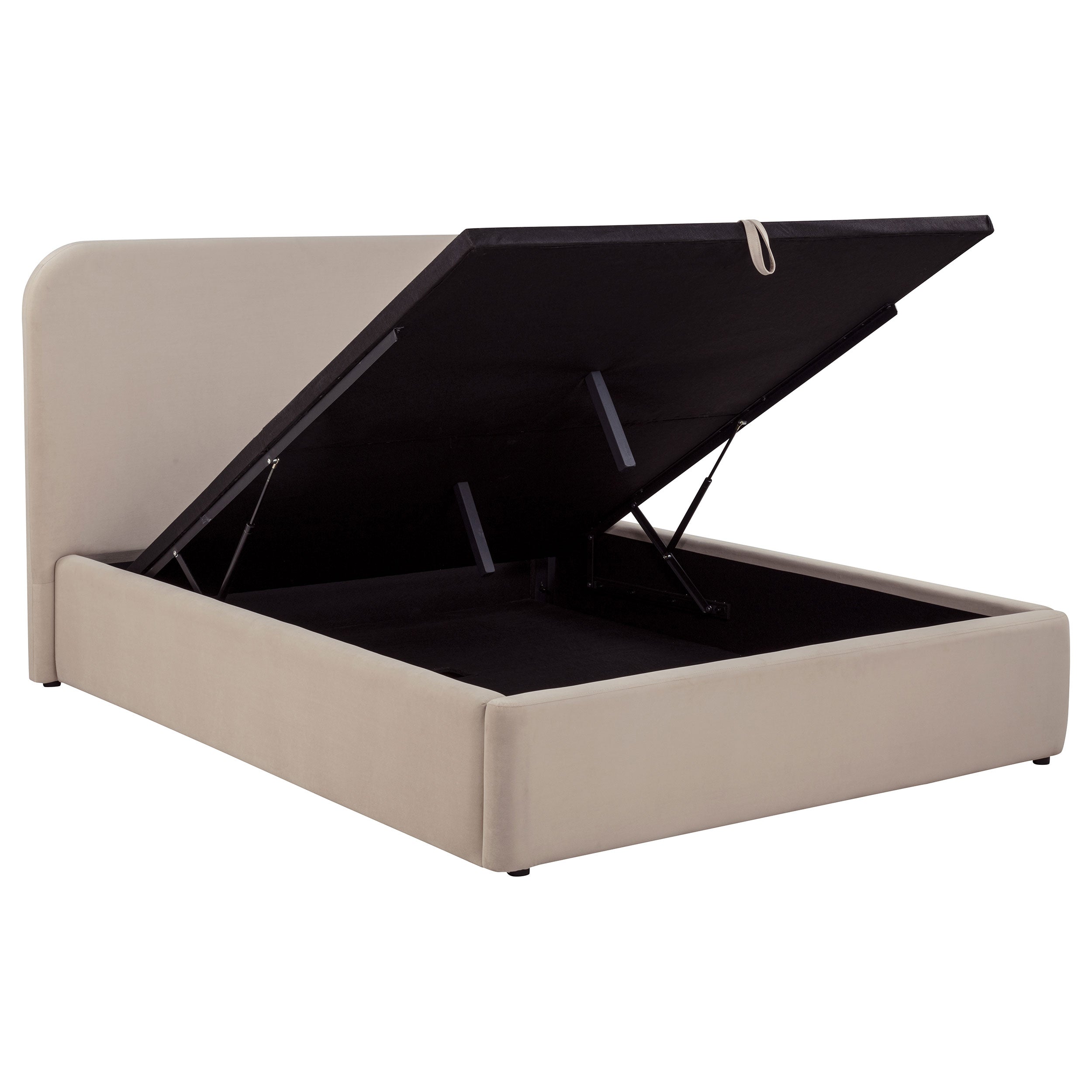 Best Furniture Outlet - Coaster - Anders Upholstered Queen Storage Lift Platform Bed Beige - 306037BEIQ