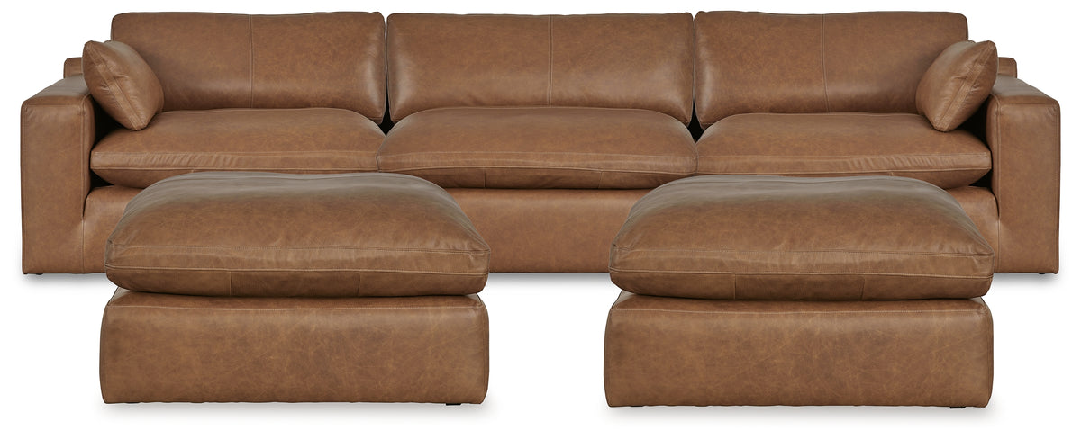 Best Furniture Outlet - Ashley Furniture - Emilia 3-Piece Sectional and 2 Ottomans - 3-Piece Sectional and 2 Ottomans - 30901U2