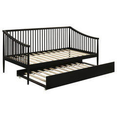 Best Furniture Outlet - Coaster - Delgado Windsor Twin Wood Daybed with Trundle Black - 310027