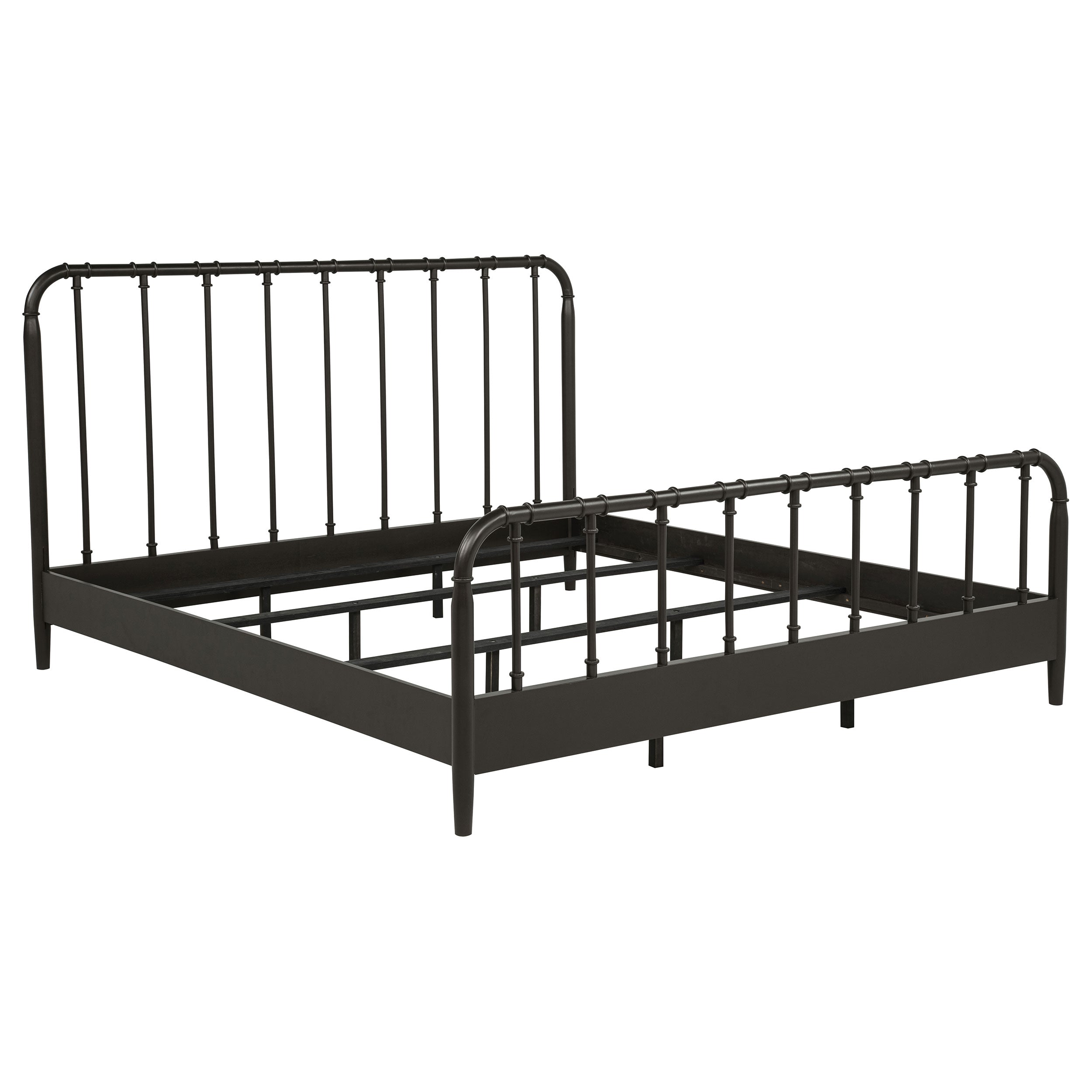 Best Furniture Outlet - Coaster - Rocco All Wood Water Pipe Open Frame Eastern King Bed Dark Bronze - 310035KE