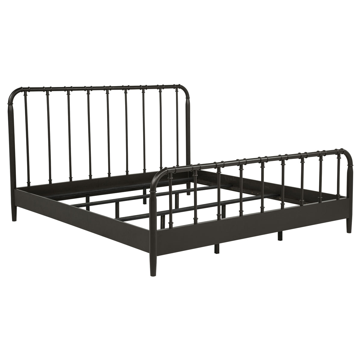 Best Furniture Outlet - Coaster - Rocco All Wood Water Pipe Open Frame Eastern King Bed Dark Bronze - 310035KE