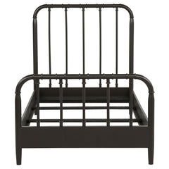 Rocco All Wood Water Pipe Open Frame Twin Bed Dark Bronze