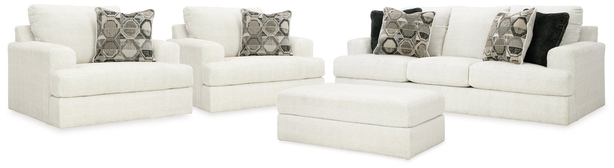 Best Furniture Outlet - Ashley Furniture - Karinne Bedroom - Sofa, 2 Chairs and Ottoman - 31403U7