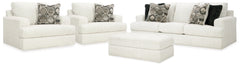 Best Furniture Outlet - Ashley Furniture - Karinne Bedroom - Sofa, 2 Chairs and Ottoman - 31403U7