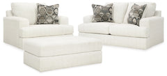 Karinne Loveseat, Oversized Chair and Accent Ottoman