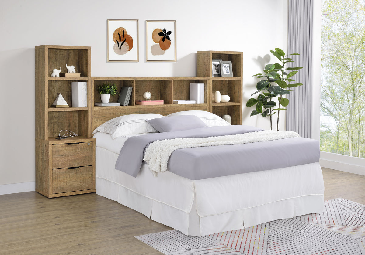 Best Furniture Outlet - Coaster - Westpark 3-piece Queen Bedroom Set Bookcase Headboard Mango - 315901Q-SET