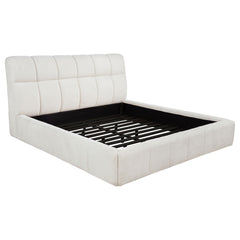 Best Furniture Outlet - Coaster - Nollet 48-inch Upholstered Eastern King Platform Bed Cream - 315917CRMKE