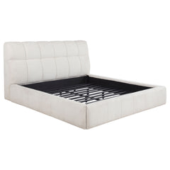 Best Furniture Outlet - Coaster - Nollet 48-inch Upholstered California King Platform Bed Cream - 315917CRMKW