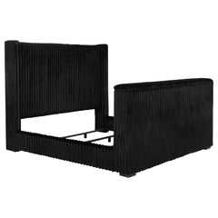Best Furniture Outlet - Coaster - Centergrove Upholstered California King Wingback TV Bed Black - 315945KW