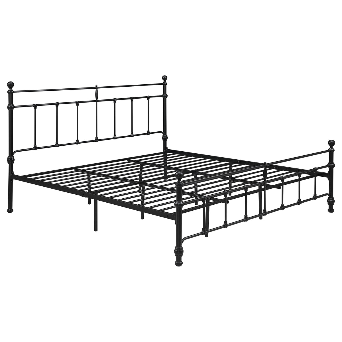Best Furniture Outlet - Coaster - Novak 48-inch Metal Eastern King Open Frame Bed Matte Black - 316001KE