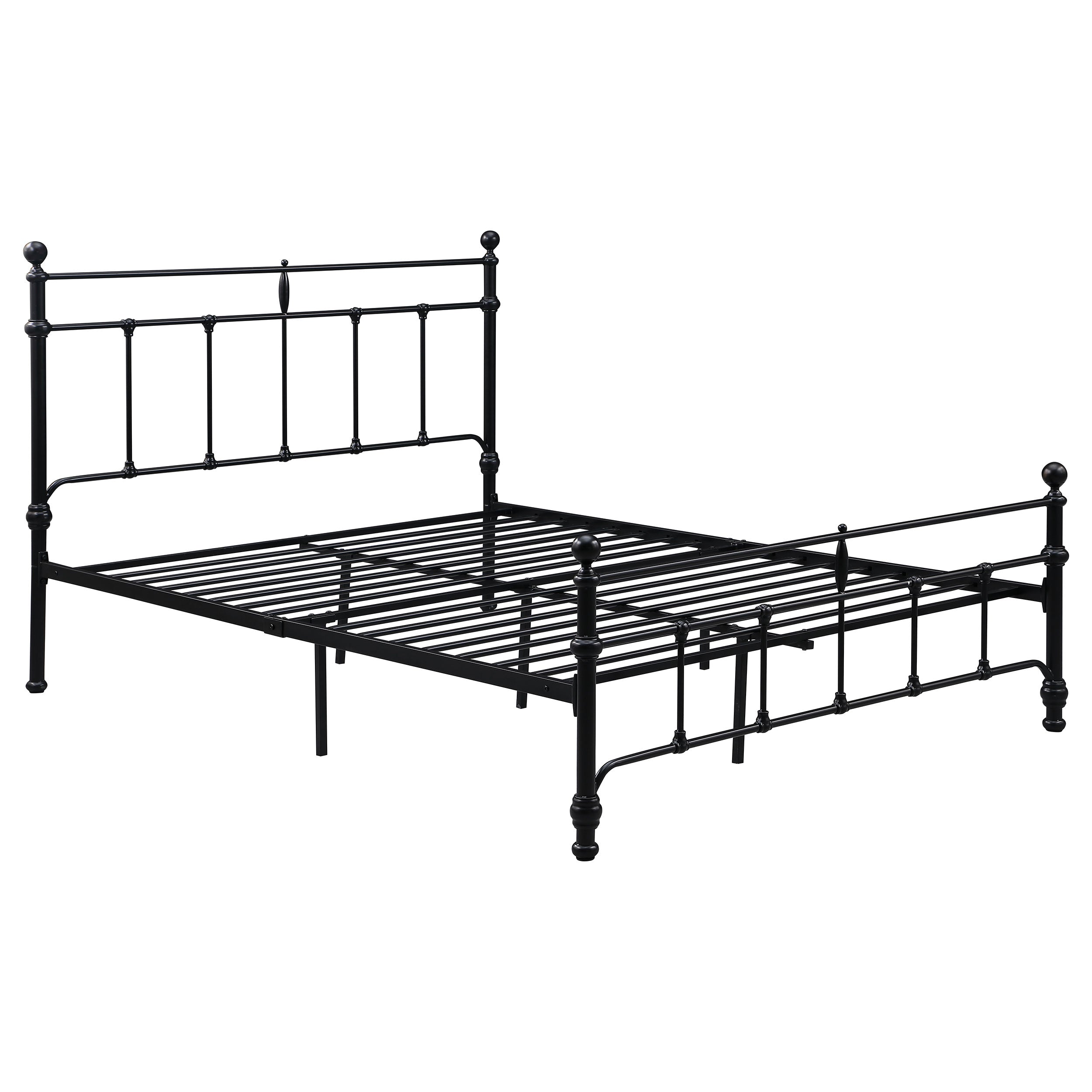 Best Furniture Outlet - Coaster - Novak 48-inch Metal Queen Open Frame Bed Matte Black - 316001Q