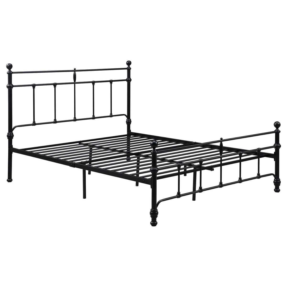 Best Furniture Outlet - Coaster - Novak 48-inch Metal Queen Open Frame Bed Matte Black - 316001Q