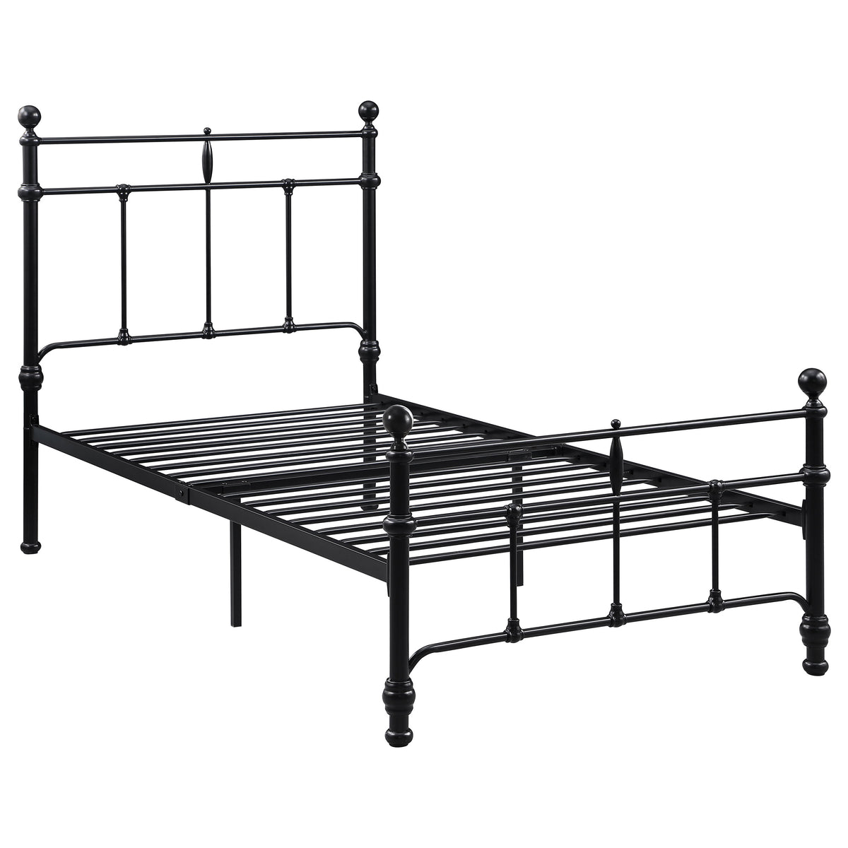 Best Furniture Outlet - Coaster - Novak 48-inch Metal Twin Open Frame Bed Matte Black - 316001T
