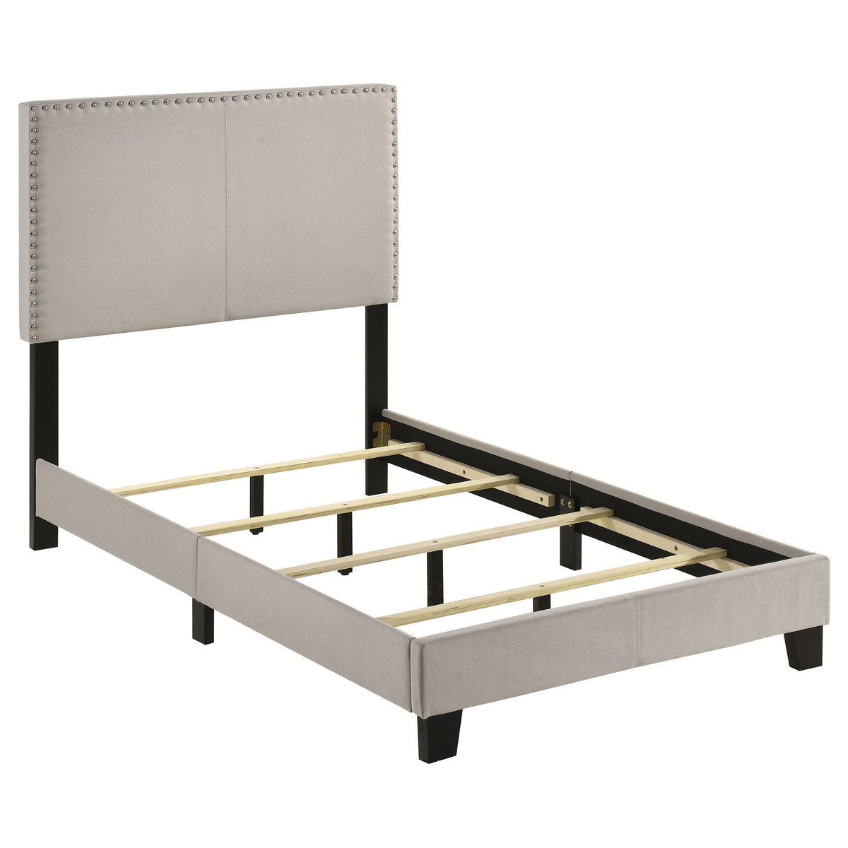 Best Furniture Outlet - Coaster - Boyd Upholstered Twin Panel Bed Ivory - 350051T