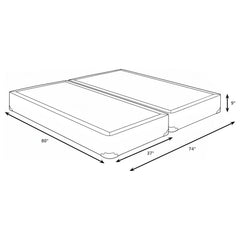 Mercer 9-inch Split Eastern King Standard Box Spring Foundation