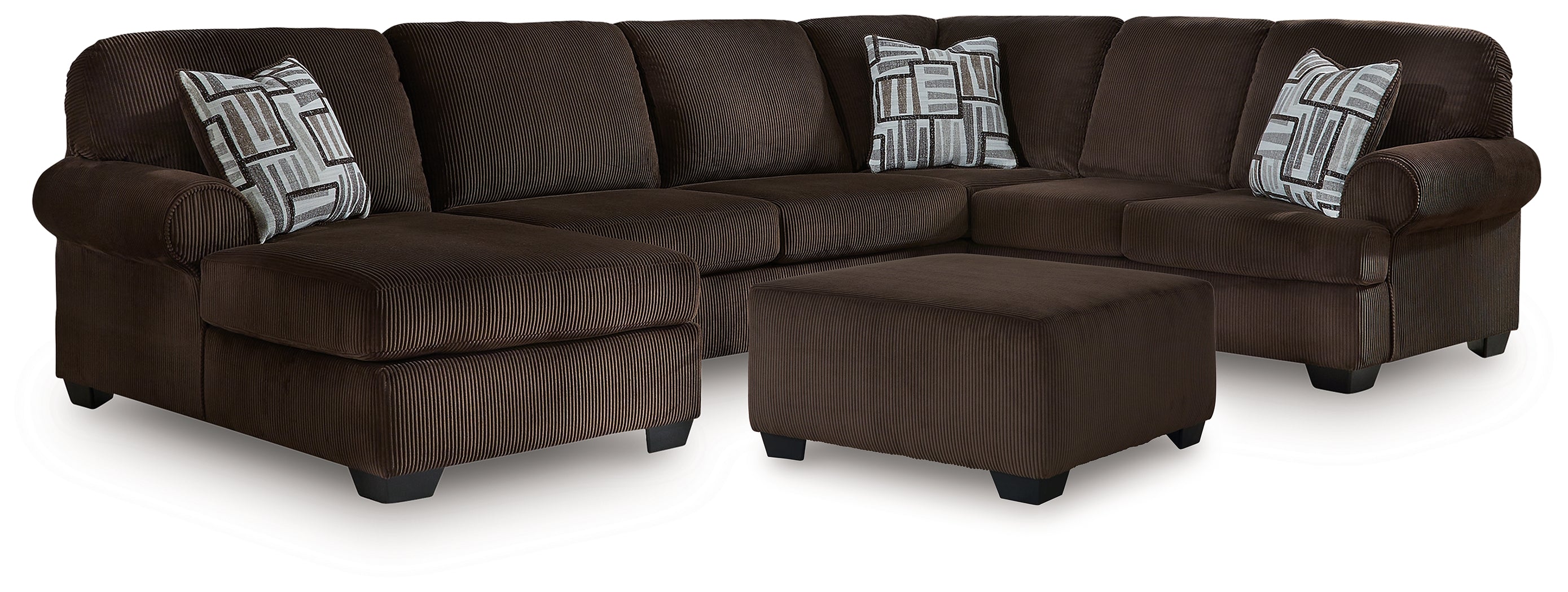 Best Furniture Outlet - Ashley Furniture - Kimlee 3-Piece Sectional and Ottoman - 3-Piece Sectional and Ottoman - PC35603U1