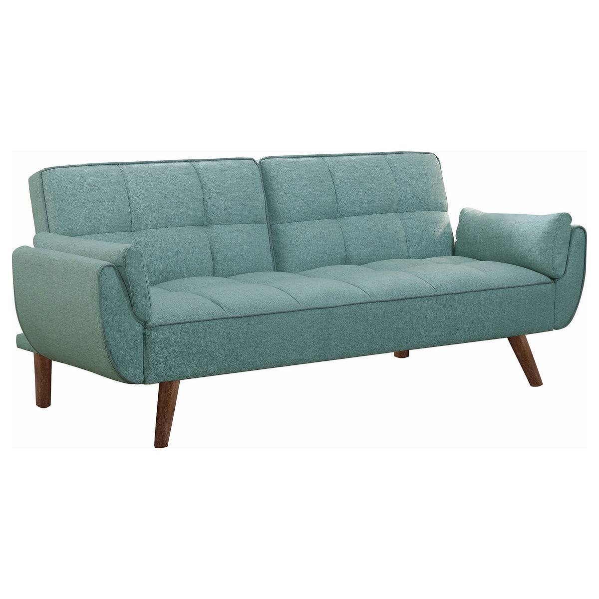 Best Furniture Outlet - Coaster - Caufield Upholstered Convertible Sofa Bed Turquoise Blue - 360097