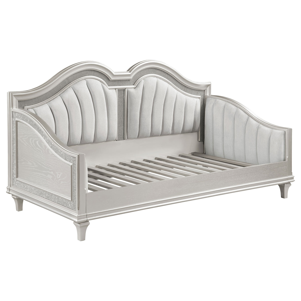 Best Furniture Outlet - Coaster - Evangeline Upholstered Twin Daybed Silver Oak - 360121