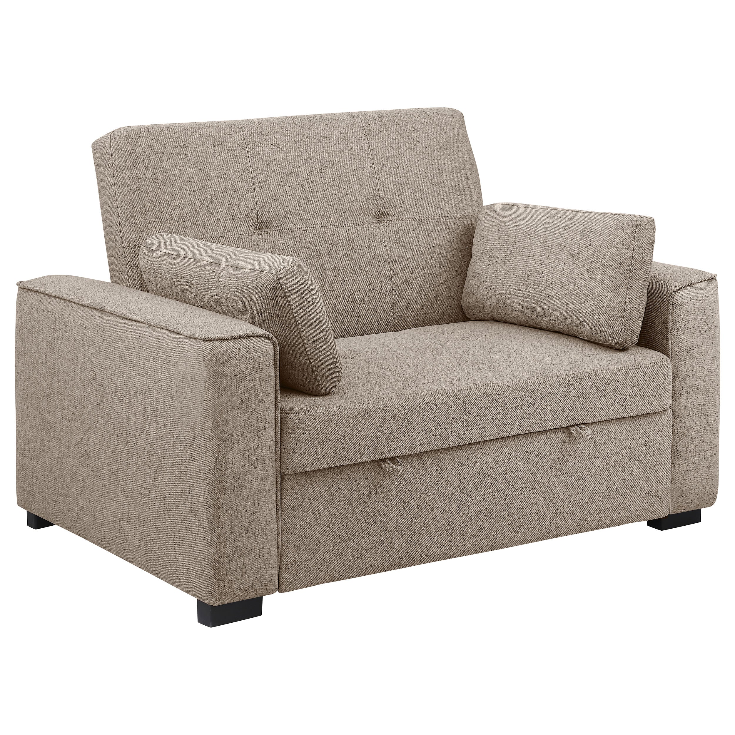 Best Furniture Outlet - Coaster - Edith Upholstered Convertible Sleeper Sofa Bed Beige - 360146