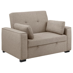 Best Furniture Outlet - Coaster - Edith Upholstered Convertible Sleeper Sofa Bed Beige - 360146
