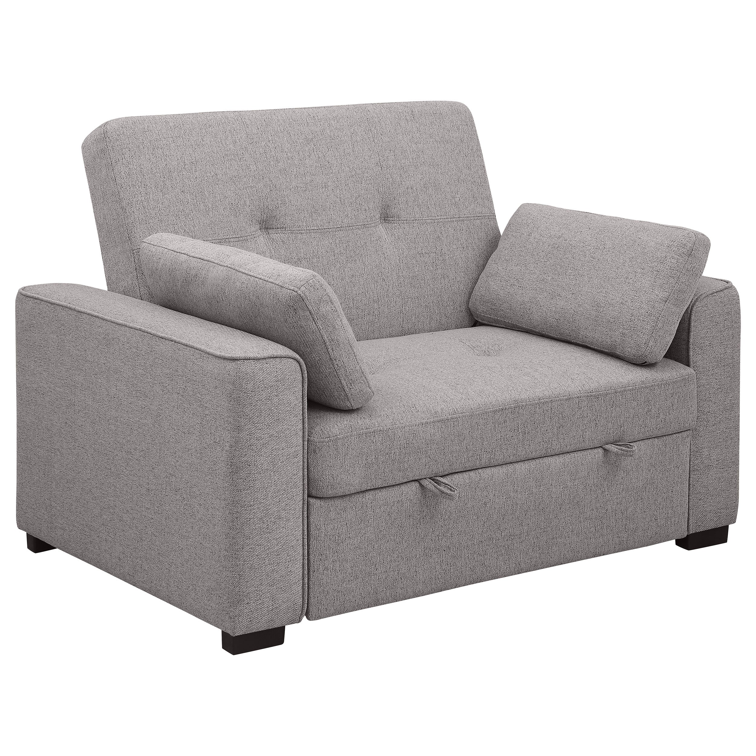 Best Furniture Outlet - Coaster - Edith Upholstered Convertible Sleeper Sofa Bed Grey - 360147
