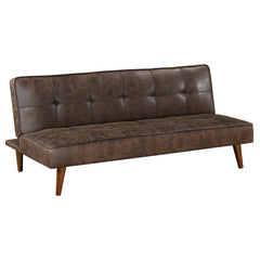 Best Furniture Outlet - Coaster - Jenson Upholstered Tufted Convertible Sofa Bed Dark Coffee - 360237