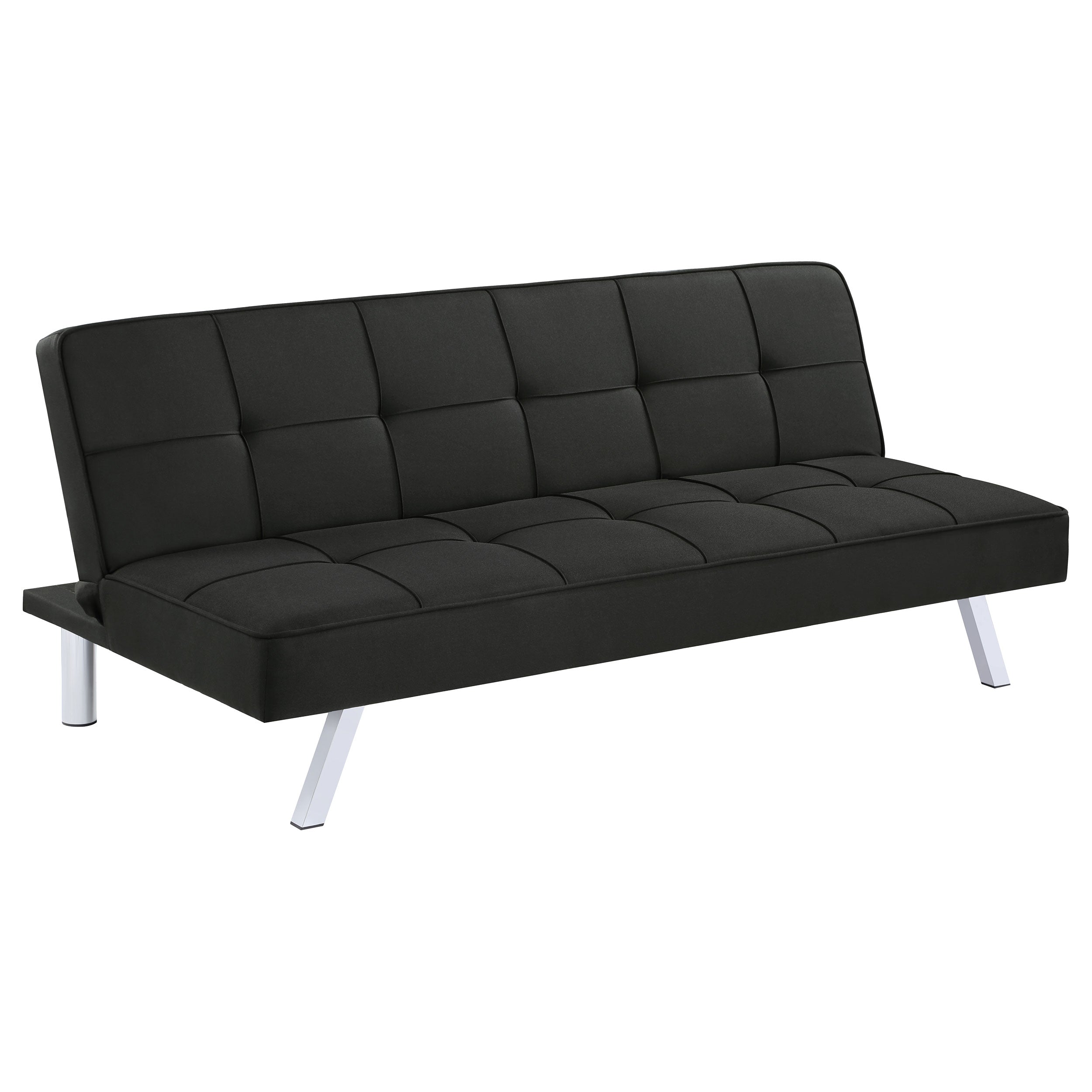 Best Furniture Outlet - Coaster - Joel Upholstered Tufted Convertible Sofa Bed Black - 360281