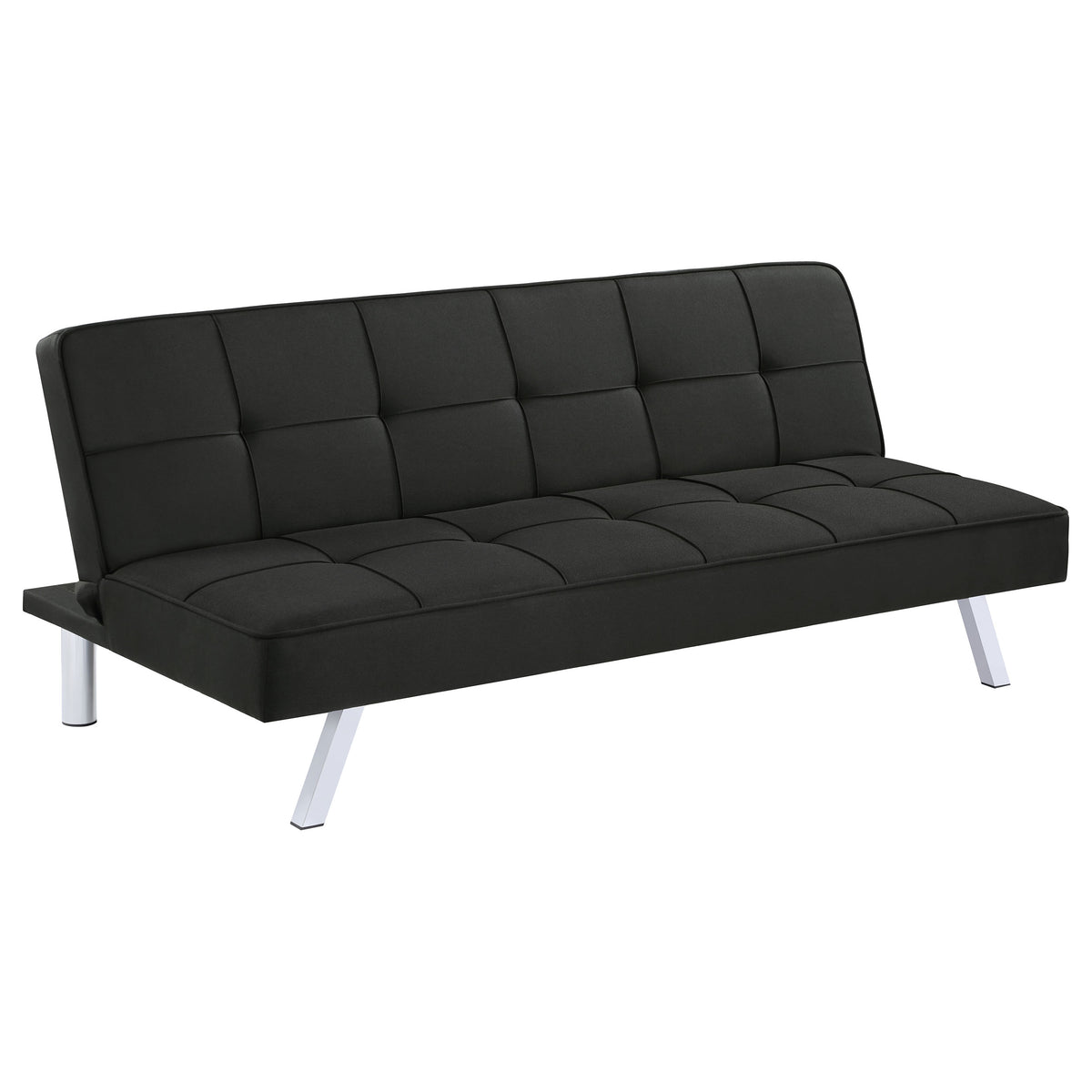 Best Furniture Outlet - Coaster - Joel Upholstered Tufted Convertible Sofa Bed Black - 360281