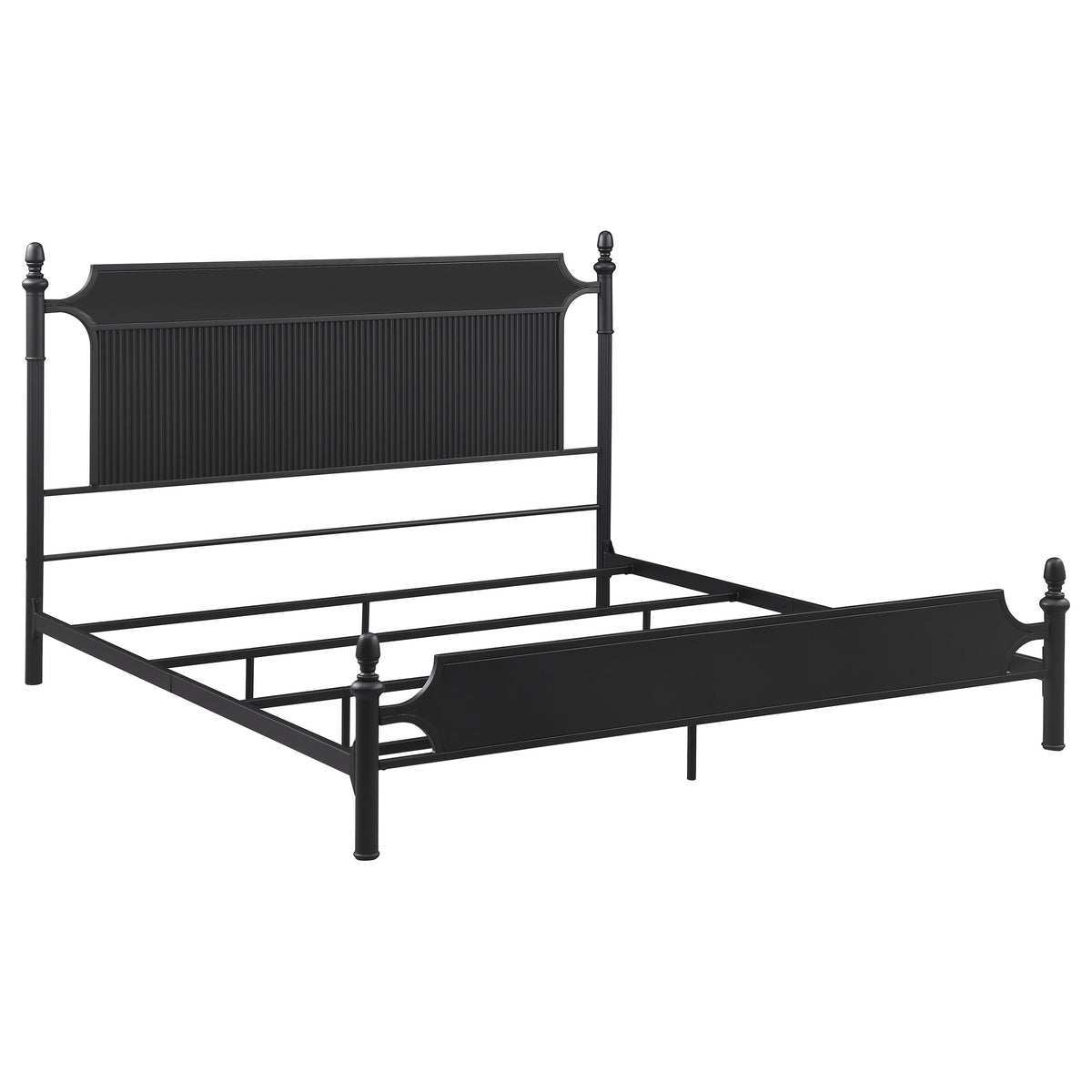 Best Furniture Outlet - Coaster - Cameron 51-inch Metal Eastern King Panel Bed Black - 360321KE