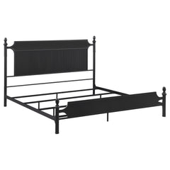 Best Furniture Outlet - Coaster - Cameron 51-inch Metal Eastern King Panel Bed Black - 360321KE