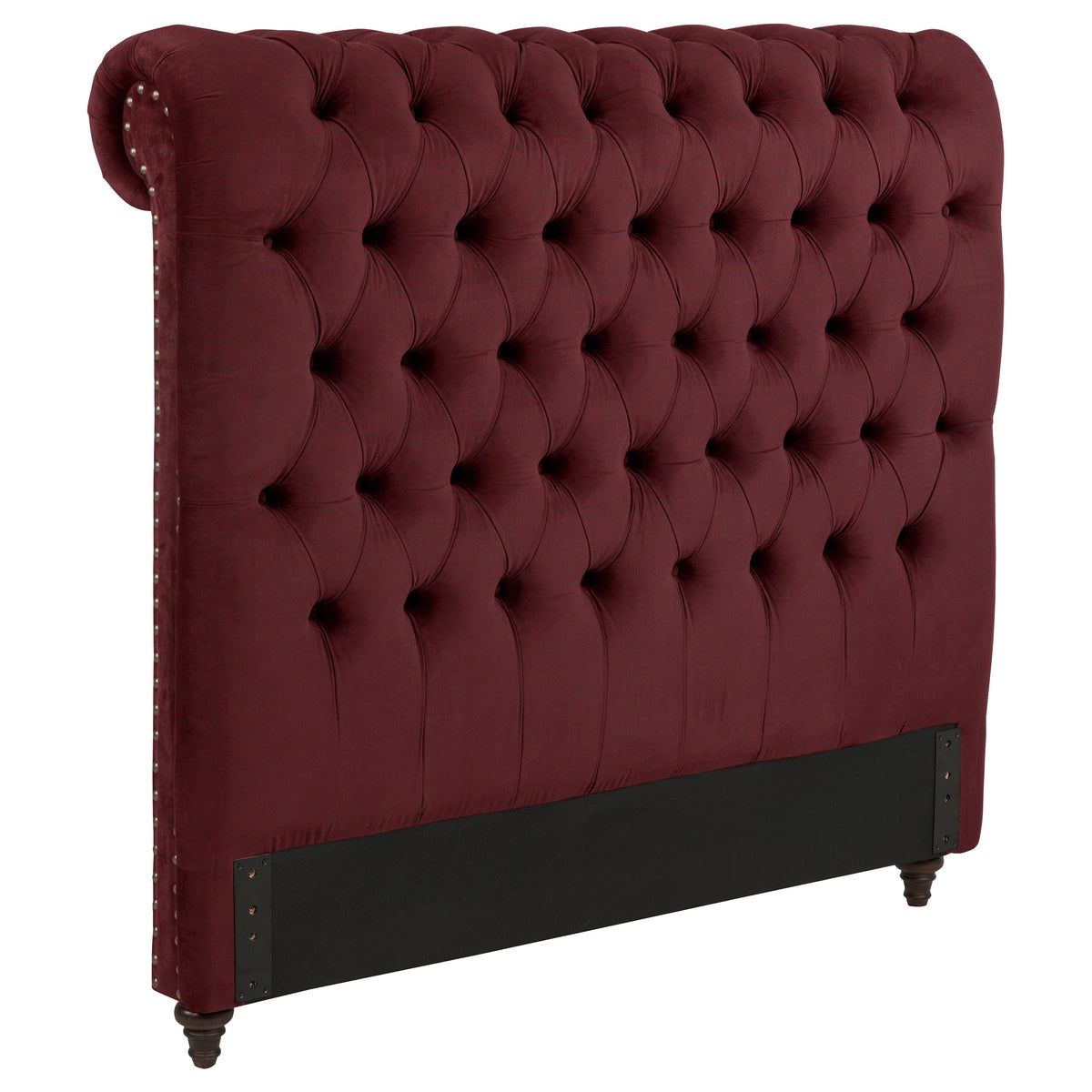 Best Furniture Outlet - Coaster - Devon 57-inch Upholstered Full Headboard Wine Red - 360341FB1