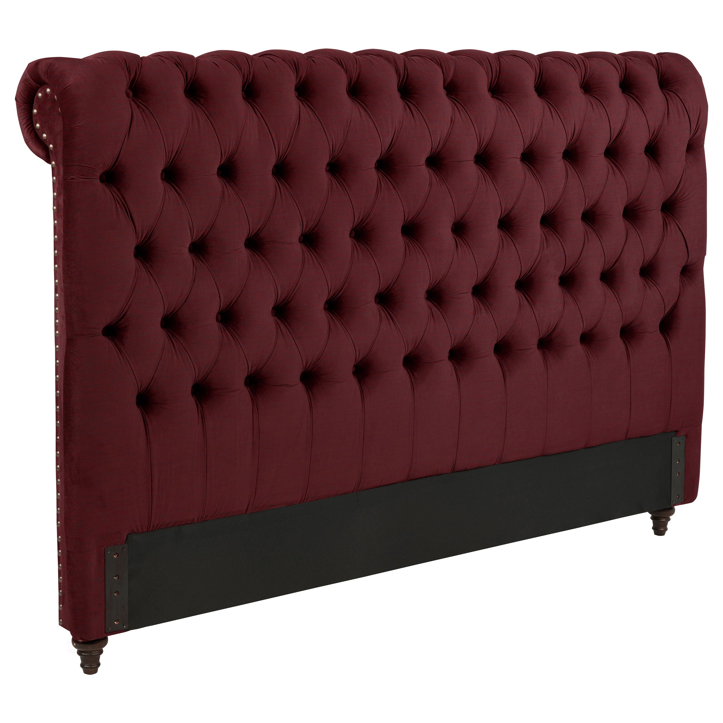 Best Furniture Outlet - Coaster - Devon 57-inch Upholstered Eastern King Headboard Wine Red - 360341KEB1