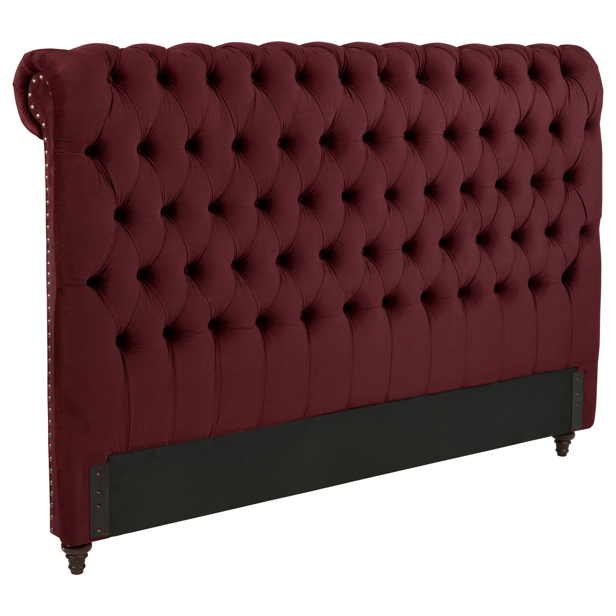 Best Furniture Outlet - Coaster - Devon 57-inch Upholstered Eastern King Headboard Wine Red - 360341KEB1