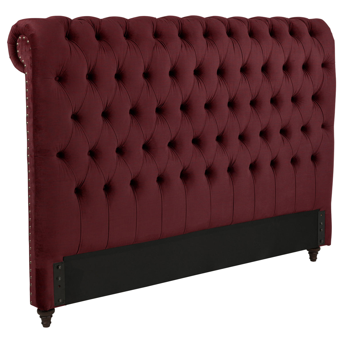 Best Furniture Outlet - Coaster - Devon 57-inch Upholstered California King Headboard Wine Red - 360341KWB1