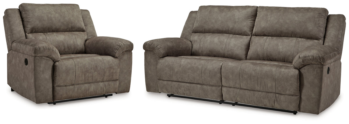 Best Furniture Outlet - Ashley Furniture - Laresview Reclining Sofa and Oversized Recliner - Reclining Sofa and Oversized Recliner - 37203U3