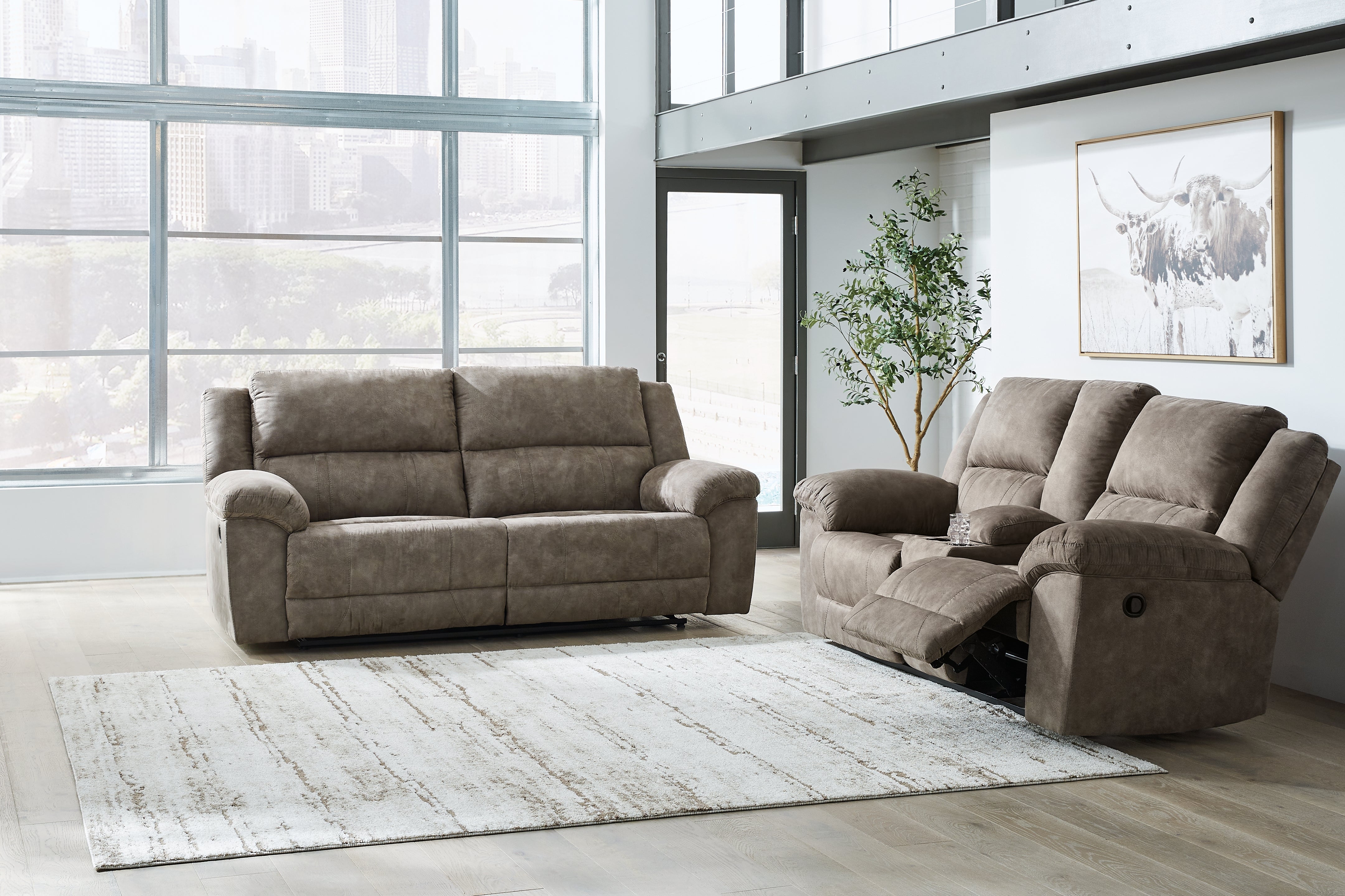 Best Furniture Outlet - Ashley Furniture - Laresview Reclining Sofa and Loveseat - Reclining Sofa and Loveseat - 37203U1