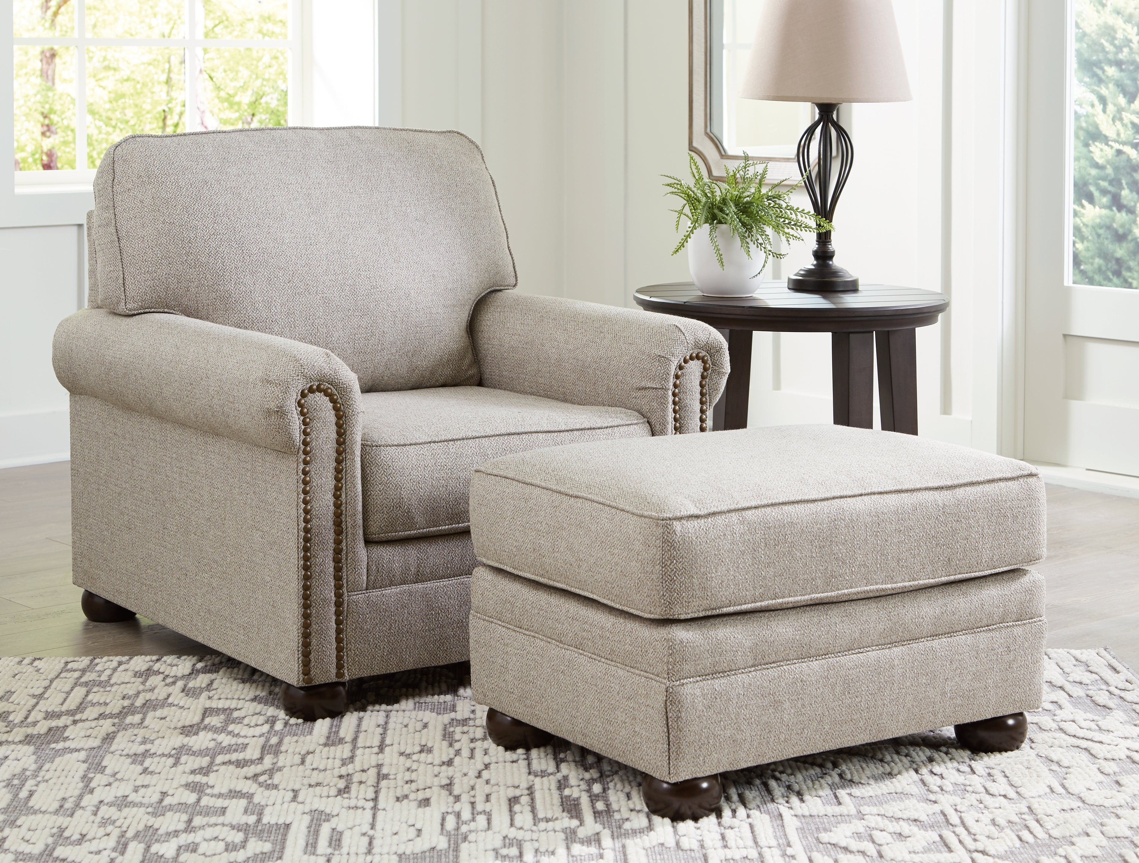 Best Furniture Outlet - Ashley Furniture - Gaelon Chair and Ottoman - Chair and Ottoman - 37307U2