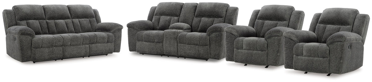 Best Furniture Outlet - Ashley Furniture - Frohn Reclining Sofa and Loveseat and 2 Recliners - Reclining Sofa and Loveseat and 2 Recliners - 37406U6
