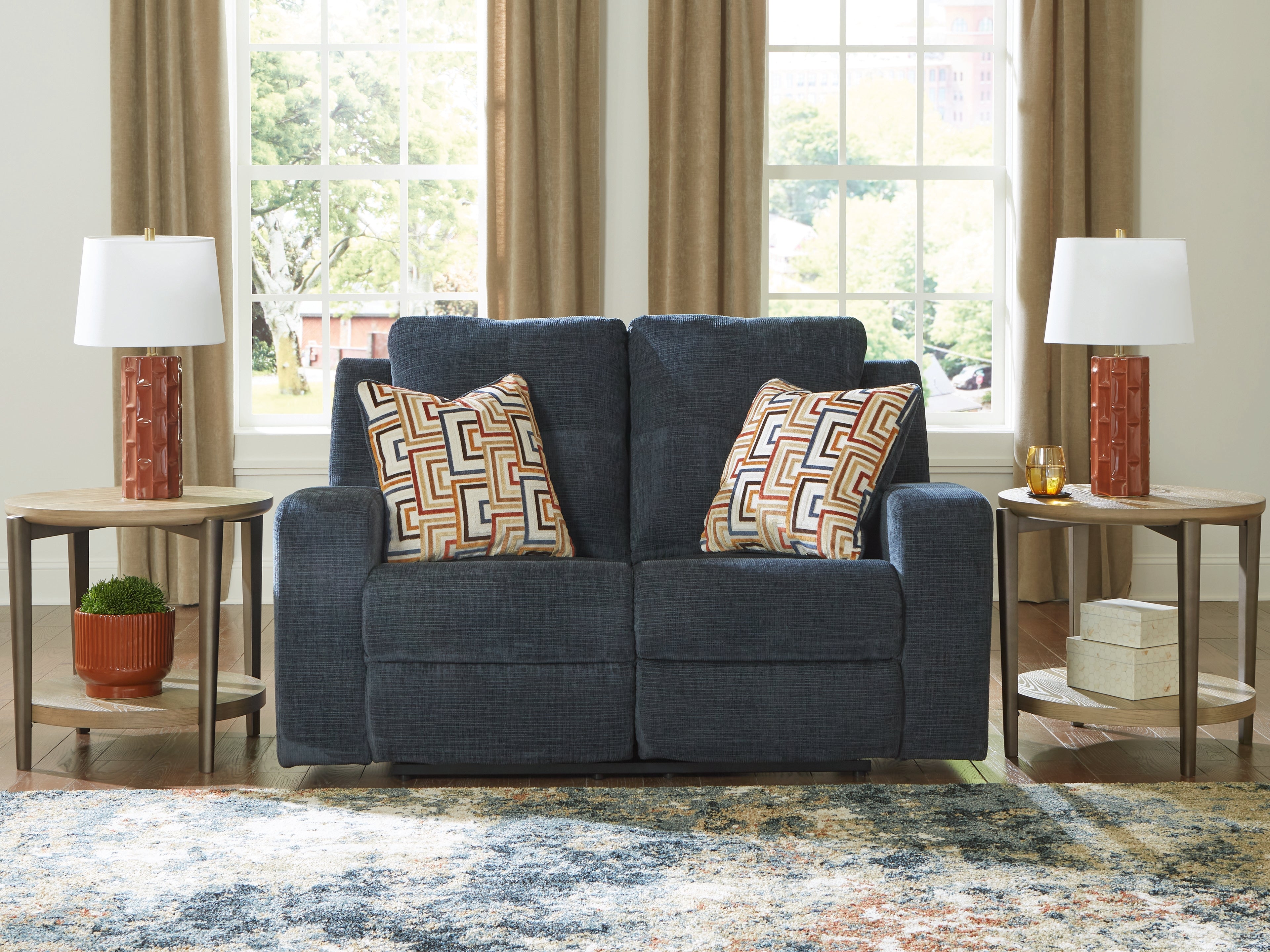 Best Furniture Outlet - Ashley Furniture - Danum Living Room - Reclining Loveseat / Ink - 3880686
