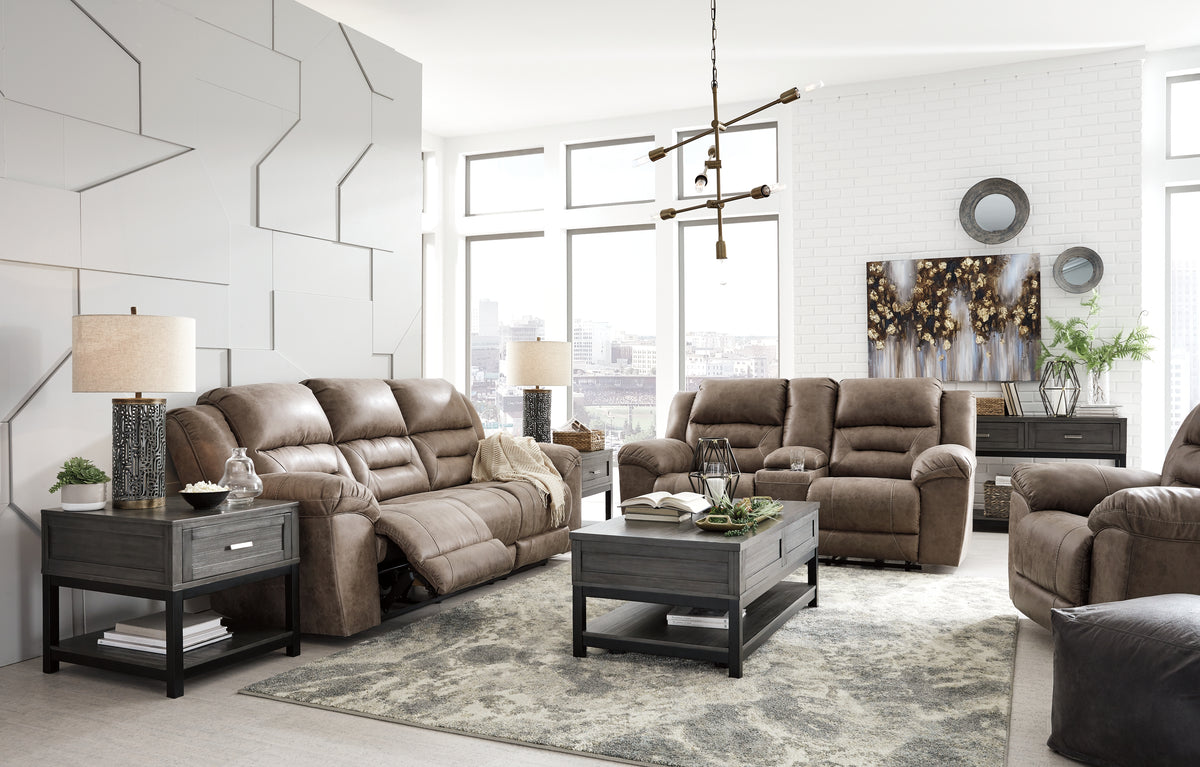 Best Furniture Outlet - Ashley Furniture - Stoneland Reclining Sofa, Loveseat and Recliner - Reclining Sofa, Loveseat and Recliner - 39905U6