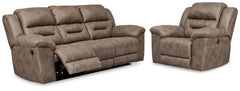 Best Furniture Outlet - Ashley Furniture - Stoneland Reclining Sofa and Power Recliner - Reclining Sofa and Power Recliner - 39905U7