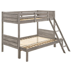 Best Furniture Outlet - Coaster - Ryder Wood Twin Over Full Bunk Bed Weathered Taupe - 400819