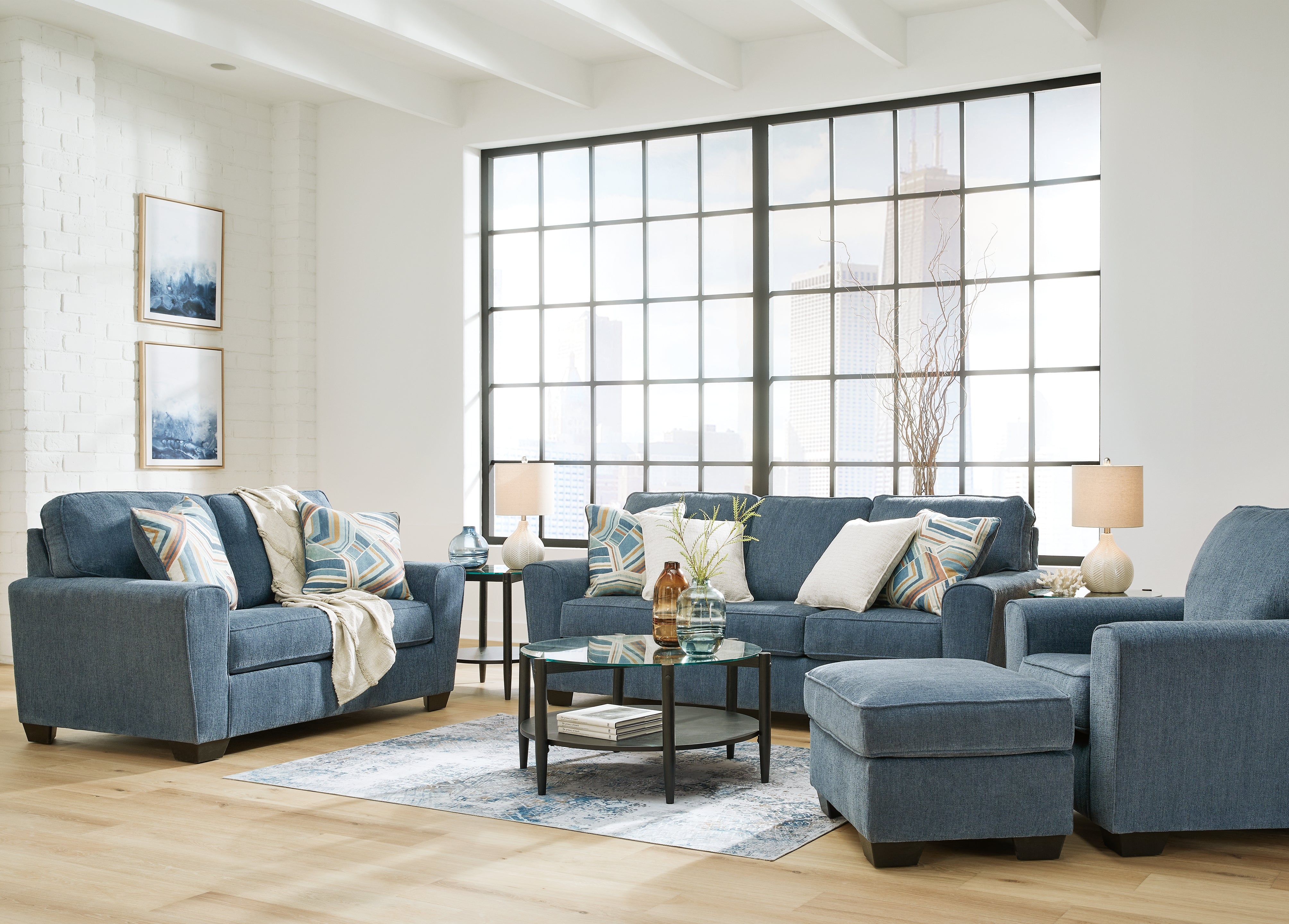 Best Furniture Outlet - Ashley Furniture - Cashton Sofa, Loveseat, Chair and Ottoman - Sofa, Loveseat, Chair and Ottoman - 40605U3