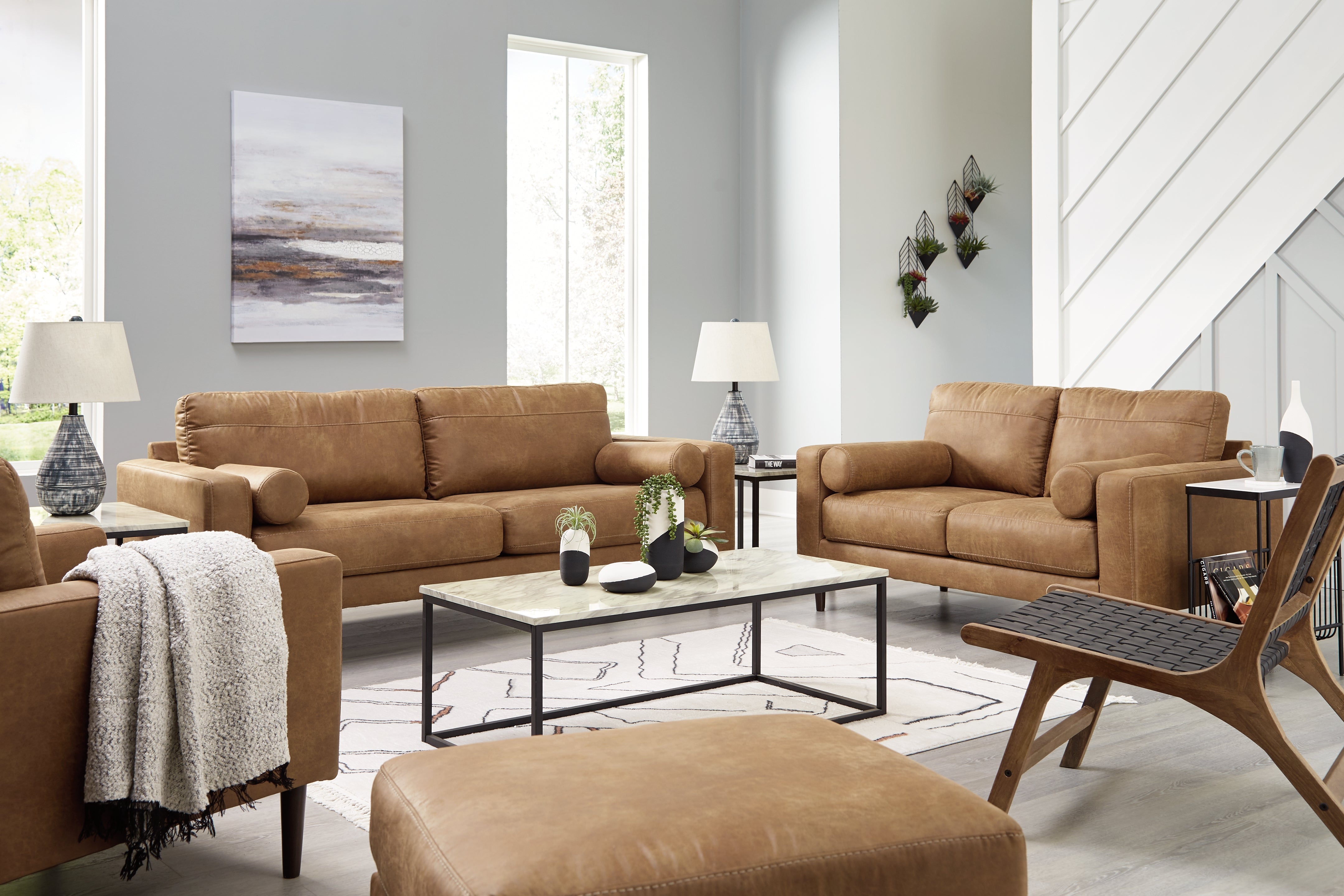 Best Furniture Outlet - Ashley Furniture - Telora Sofa, Loveseat, Chair and Ottoman - Sofa, Loveseat, Chair and Ottoman - 41002U3