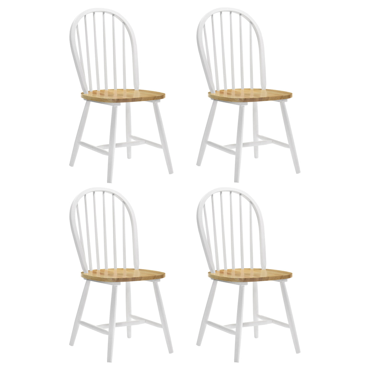 Best Furniture Outlet - Coaster - Cinder Wood Dining Side Chair White (Set of 4) - 4129