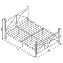 Hart Metal Full Open Frame Bed Matte Black