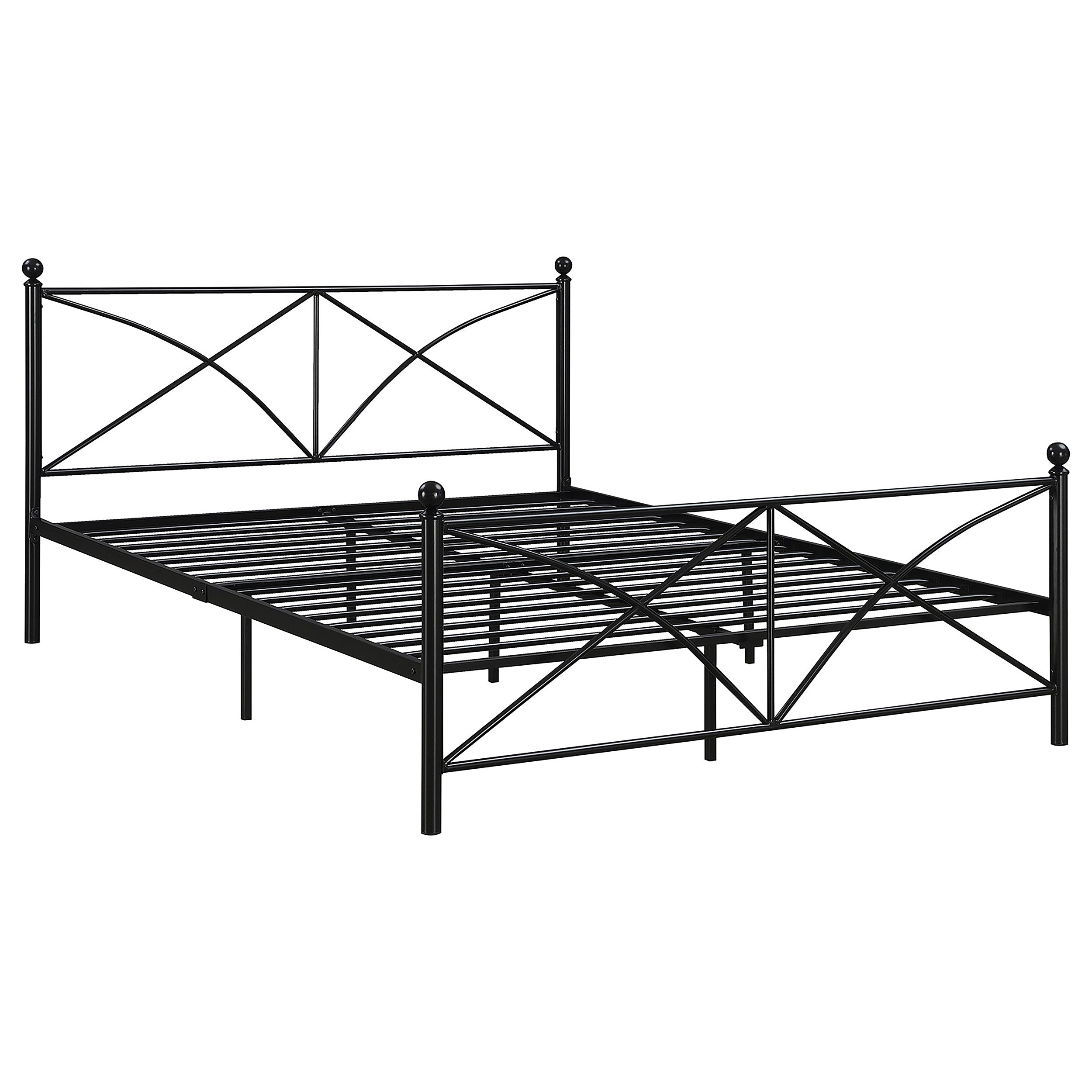 Best Furniture Outlet - Coaster - Hart Metal Queen Open Frame Bed Matte Black - 422755Q