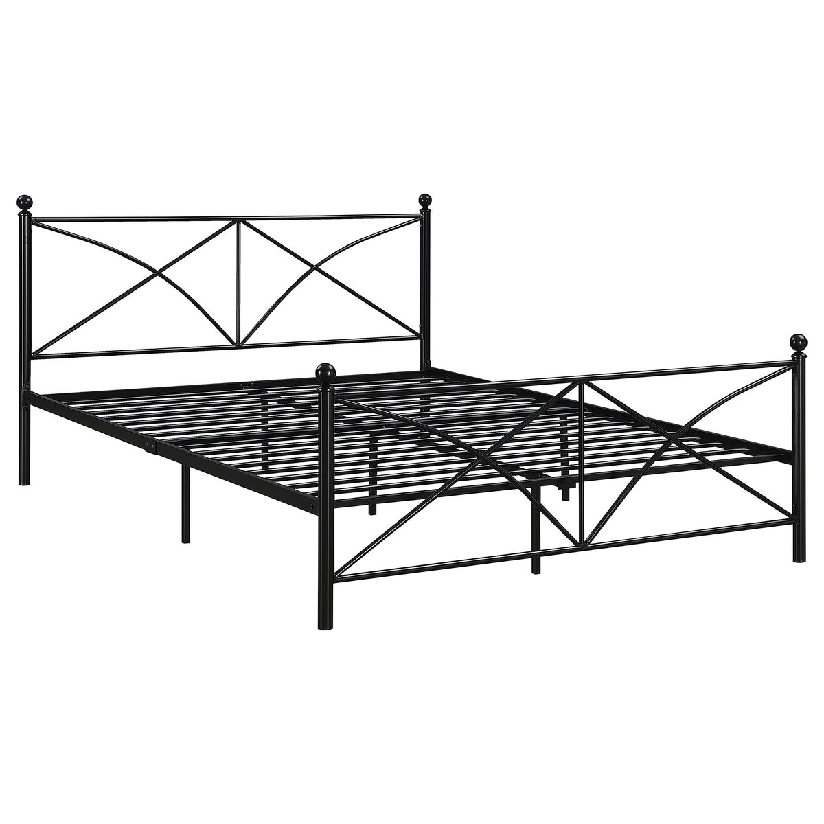 Best Furniture Outlet - Coaster - Hart Metal Queen Open Frame Bed Matte Black - 422755Q