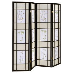 Best Furniture Outlet - Coaster - Catabella 4-Panel Room Divider Folding Shoji Screen Floral - 4407
